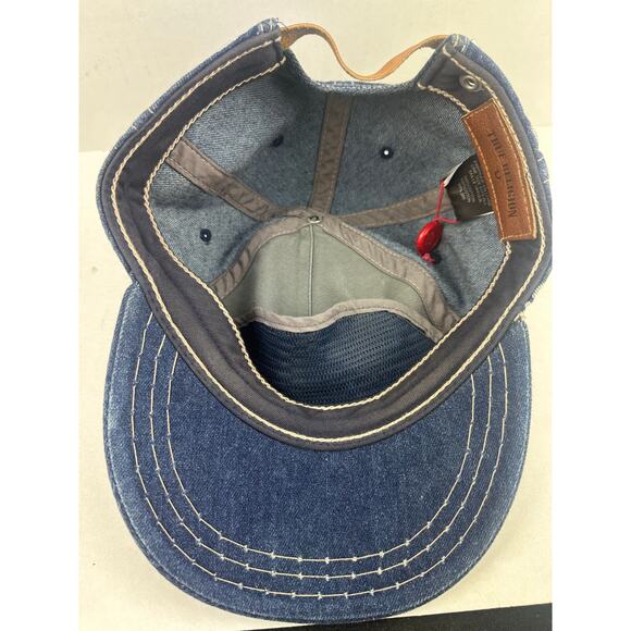 True Religion Blue Paisley Denim Hat Adjustable Strapback Hat - Picture 5 of 7